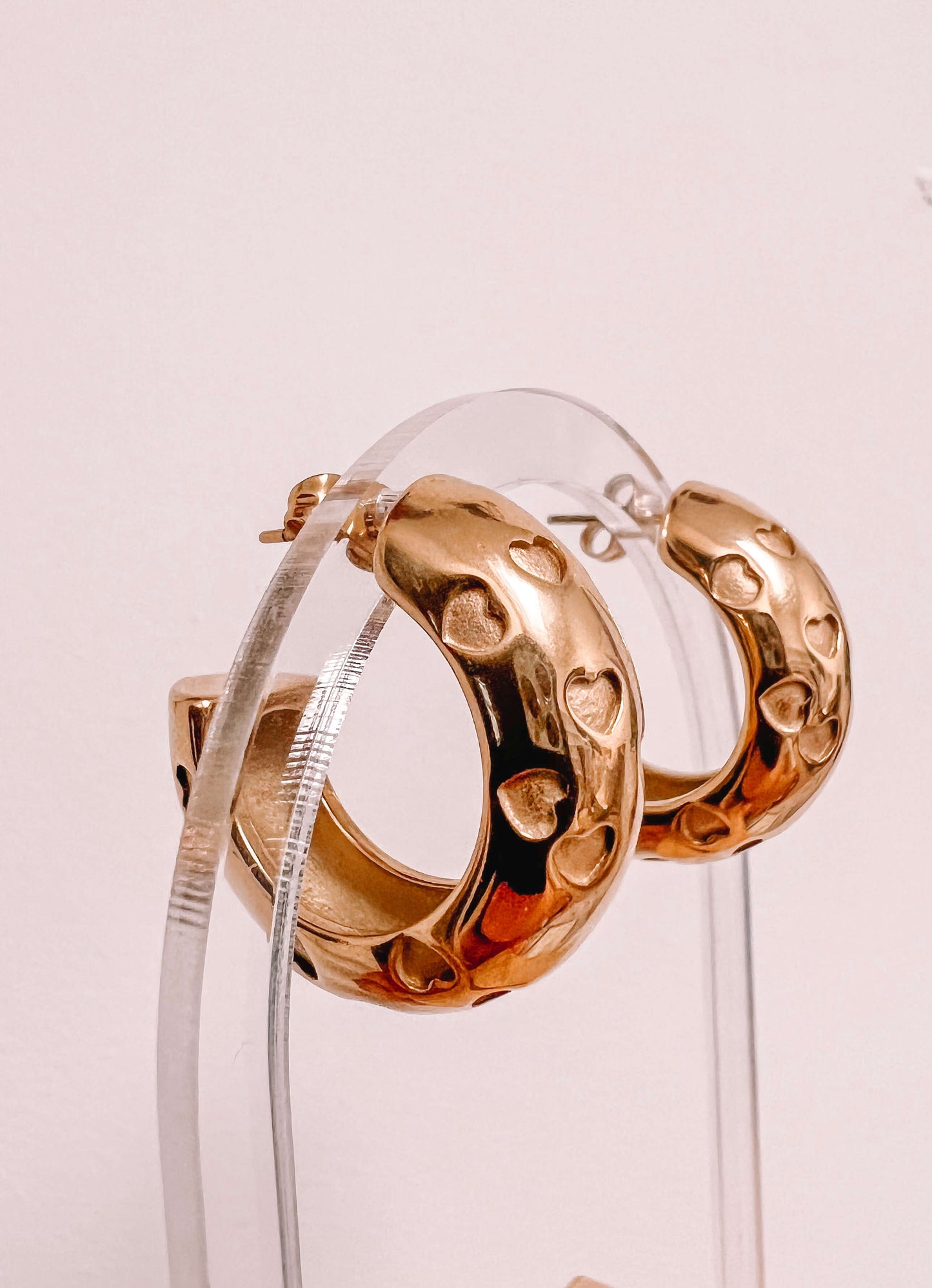 Big Chunky Hearts Earrings / Earcuffs