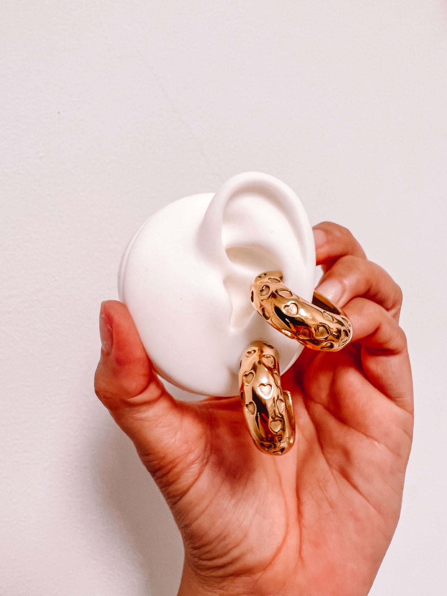 Big Chunky Hearts Earrings / Earcuffs