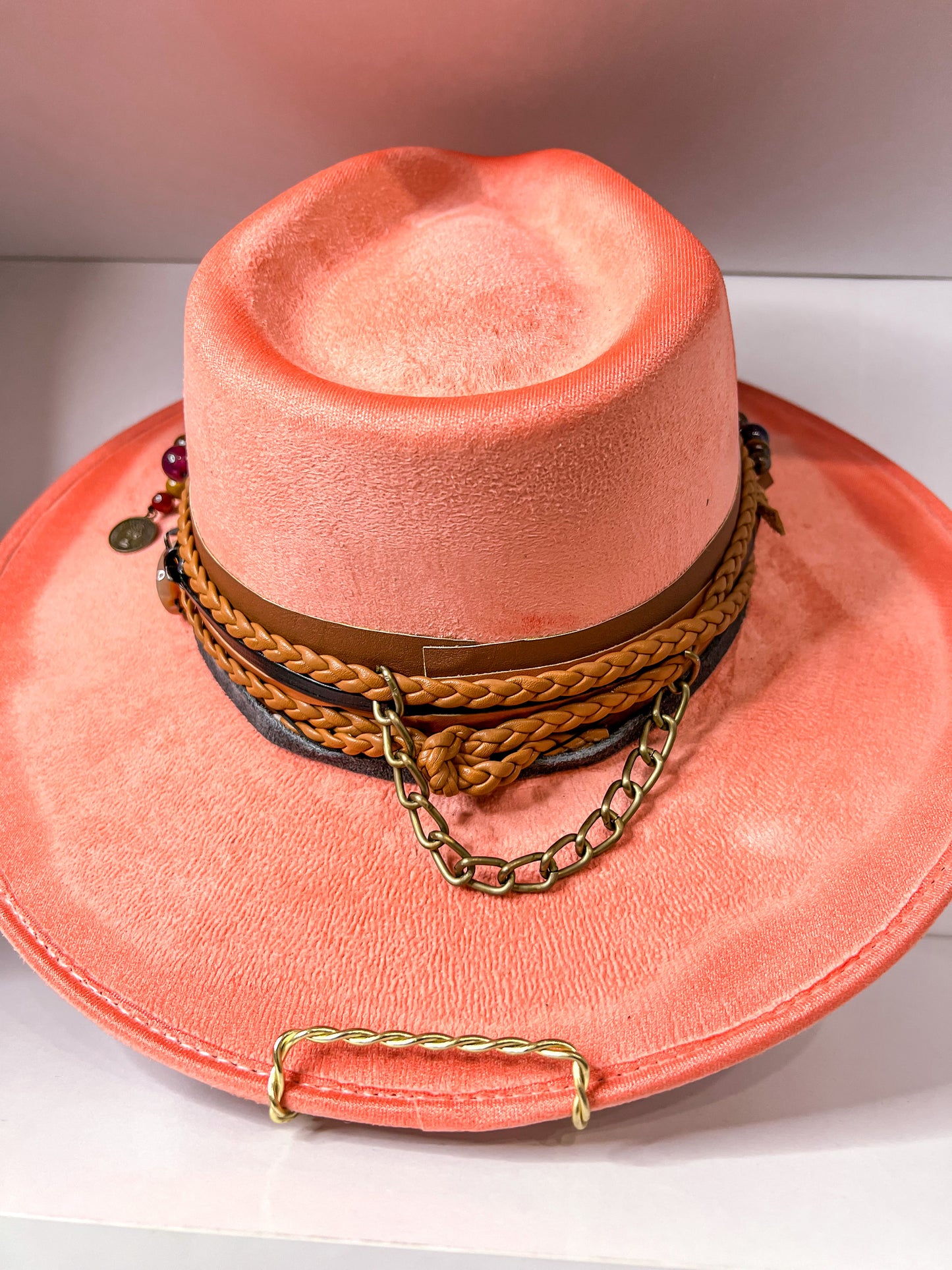 Peach Fedora Hat
