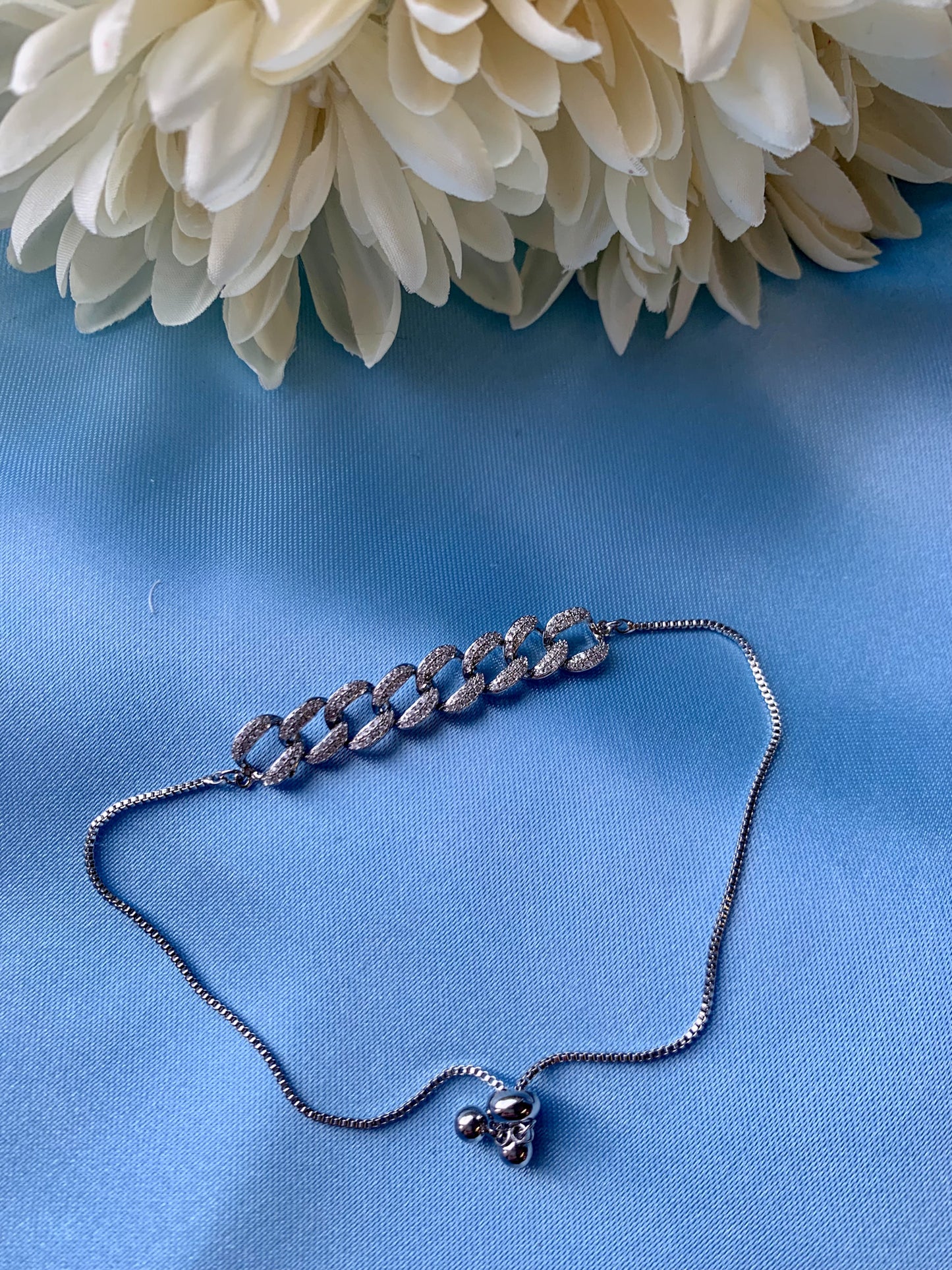 Silver Zircon Bracelet