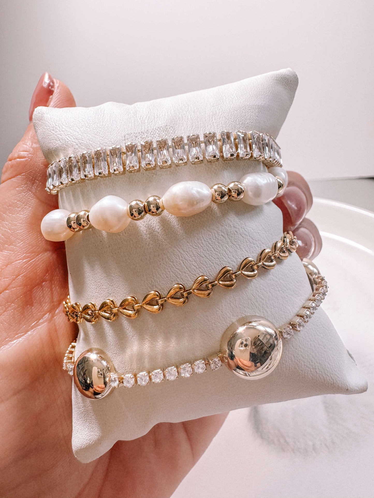 Pearls and Gold Bracelet