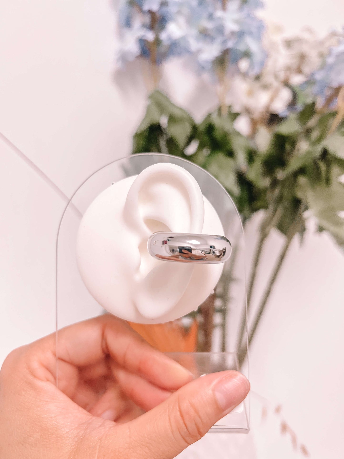 Xtra Chunky Earrings / Earcuffs - Silver