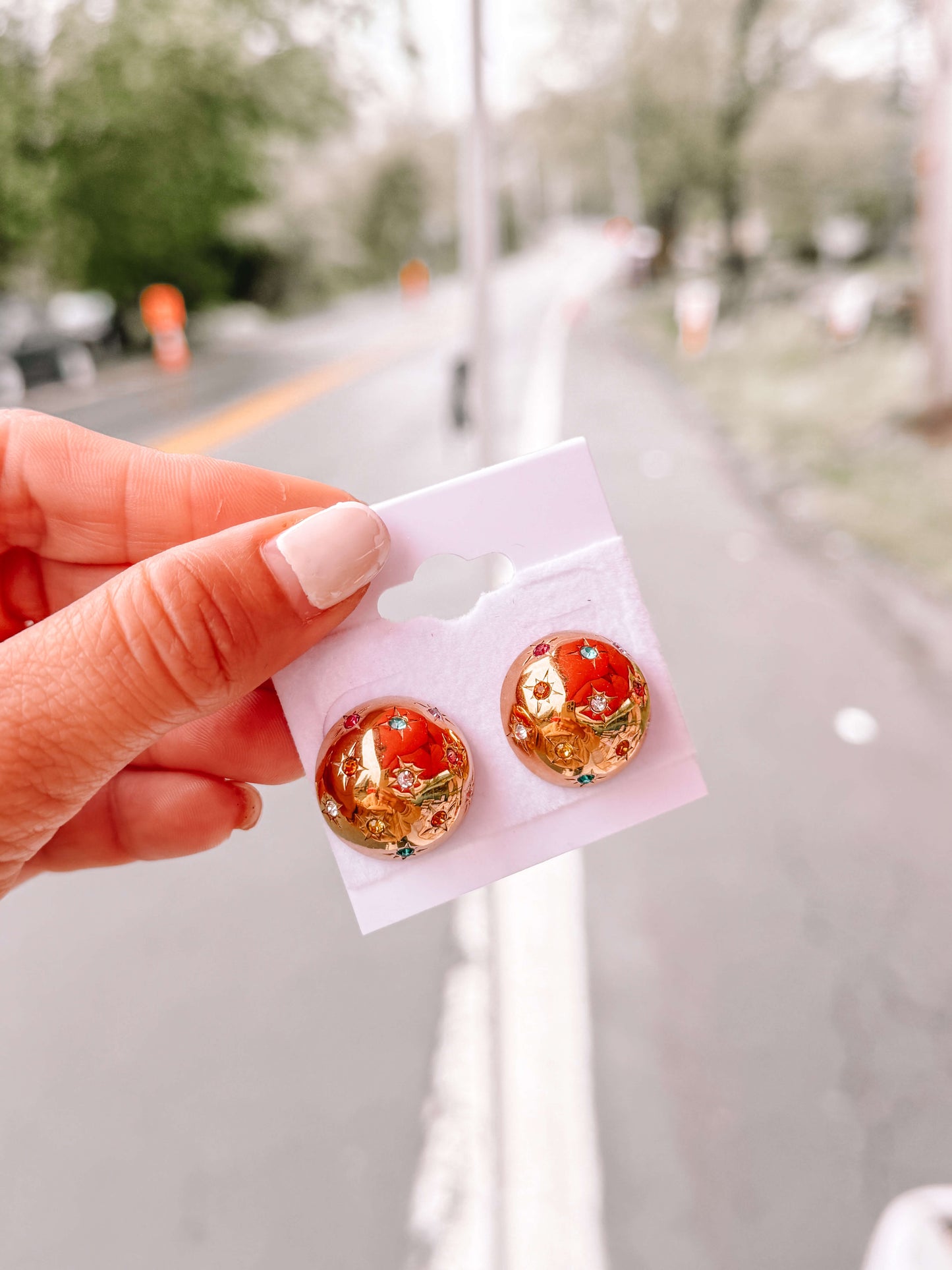 Multicolor Ladybug Earrings